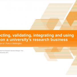Collecting, validating, integrating and using data on a university’s research business, Amelia Ford