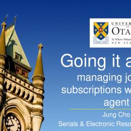 Going it alone: managing journal subscriptions without an agent, Jung Cho