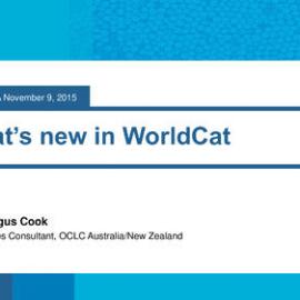What’s new in WorldCat, Angus Cook