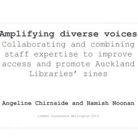 Amplifying diverse voices, Angeline Chirnside and Hamish Noonan