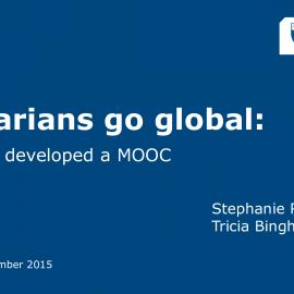 Librarians go global, Stephanie Reid and Tricia Bingham