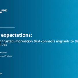 Great expectations: Providing trusted information that connects migrants to their communities, Dr. Anne-Marie Masgoret