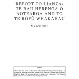 Maori Subject Headings Working Party (MSHWP)