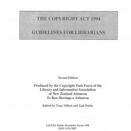 The Copyright Act 1994 Guidelines for Librarians