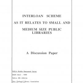 Interloan Scheme as it Relates to Small and Medium Size Public Libraries A Discussion Paper