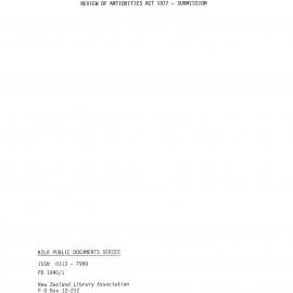 Review of Antiquittes Act 1977 - Submission