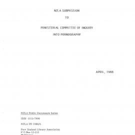 NZLA Submission to Ministerial Committee of Inquiry into Pornography