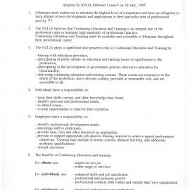 Statement on Continuing Education