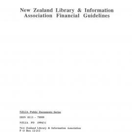 New Zealand Library & Information Association Financial Guidelines 
