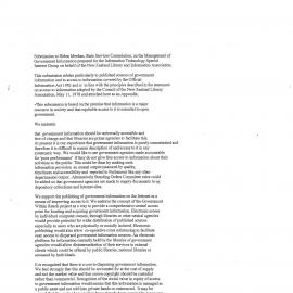 Submission on Public views on the management of Go