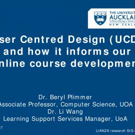 User Centred Design (UCD) and how it informs our online course development