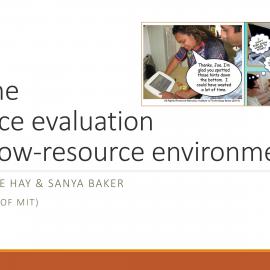 Online service evaluation in a low-resource environment