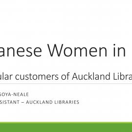Japanese Women in NZ as regular customers of Auckland Libraries