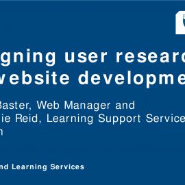 Designing user research for website development