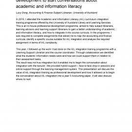 From theory to practice: using professional development to start conversations about academic and information literacy