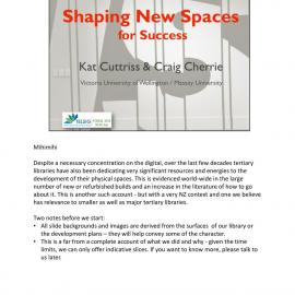 Shaping new spaces for success