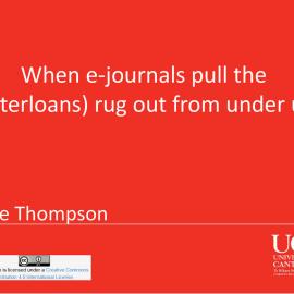 When e-journal publishers pull the (interloans) rug out from under us...