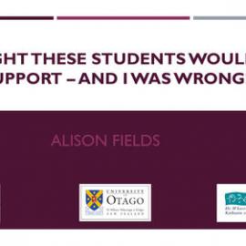 I thought these students wouldn’t need support – and I was wrong!