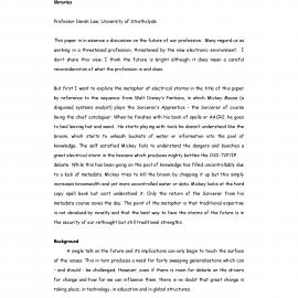 Electrical Storms: Electronic Information Management Issues and Their Impact on Libraries