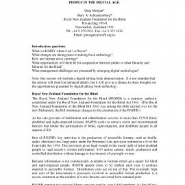 A Word In Your Ear: Library Services for Print Disabled People in the Digital Age.