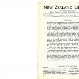 New Zealand Libraries Vol. II, No. 6