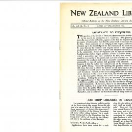 New Zealand Libraries Vol. II, No. 3