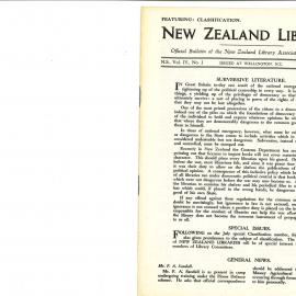 New Zealand Libraries Vol IV, No. 1