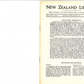 New Zealand Libraries Vol. IV, No. 3