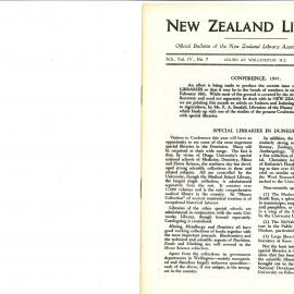 New Zealand Libraries Vol. IV, No. 7