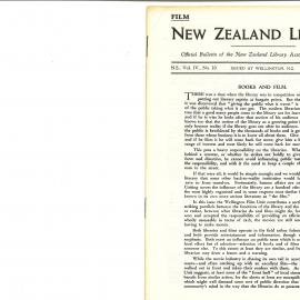 New Zealand Libraries Vol. IV, No. 10
