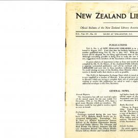 New Zealand Libraries Vol. IV, No. 12