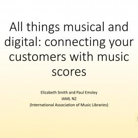 All things musical and digital:  connecting your customers with music scores