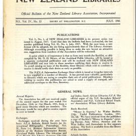 New Zealand Libraries Vol. IV, No. 12