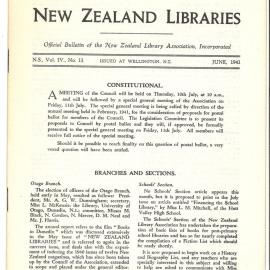 New Zealand Libraries Vol. IV, No. 11