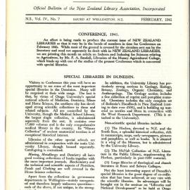 New Zealand Libraries Vol. IV, No. 7