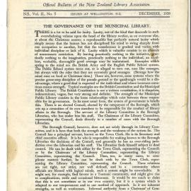 New Zealand Libraries Vol. II, No. 5 (alternative copy)