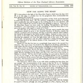 New Zealand Libraries Vol. II, No. 11 (alternative copy)
