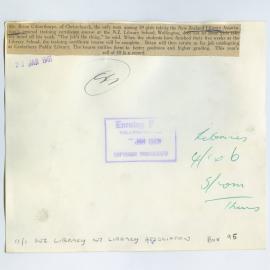 Brian Gilberthorpe photo: 1961 Back