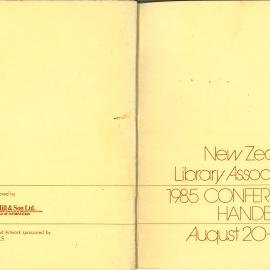1985 CONFERENCE HANDBOOK August 20-22nd