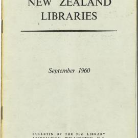 New Zealand Libraries Vol. 23, No. 8 (alternative copy)