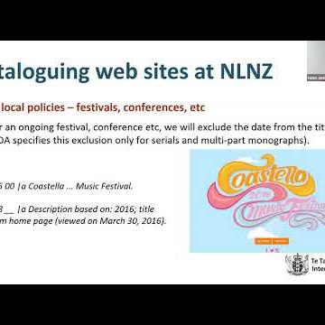 Cataloguing websites at the National Library
