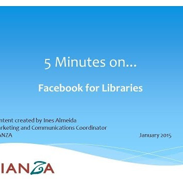 5 Minutes on Facebook for libraries