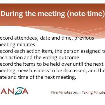 5 Minutes On Taking Minutes
