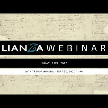 LIANZA WEBINAR - WHAT IS WAI 262?