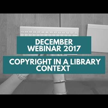 December webinar on Copyright