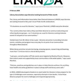 LIANZA Media Release Pride 2026