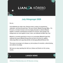 LIANZA Kōrero July 2026