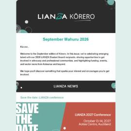 LIANZA Kōrero September 2026
