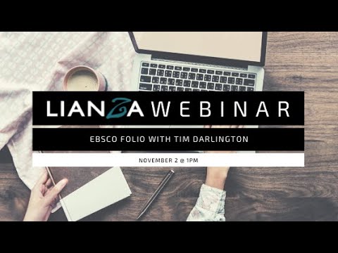 LIANZA Webinar – EBSCO FOLIO