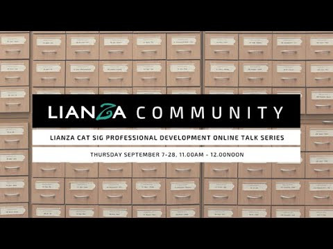 LIANZA CAT SIG Professional Development Talk Series - The Official RDA Toolkit